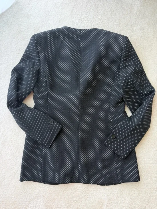 BNWOT Anne Klein Black Blazer with White Polka Dots - Picture 5 of 5
